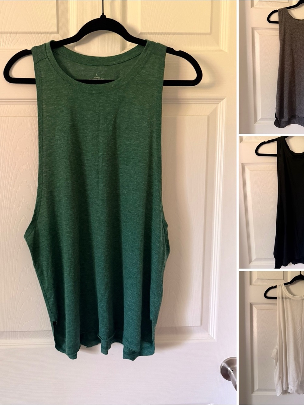 Women's Sleeveless Scoop Tank - Green